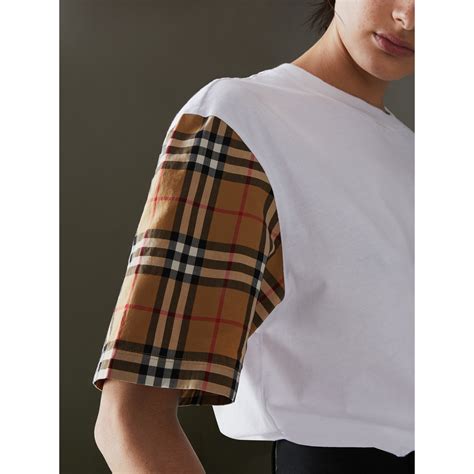 burberry check sleeve t shirt|burberry check cotton shirts.